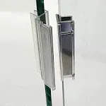 Clear Polycarbonate U-Channel with Magnet and Chrome Metal Strike Plate for 3/8" Glass Shower Doors