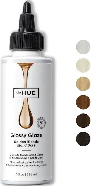 dpHUE Glossy Glaze, Golden Blonde - 4 fl oz - In-Shower Conditioning Glaze for Luminous Shine & Sheer Colour - Paraben, SLS & SLES Sulfate Free - Leaping Bunny Certified