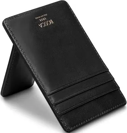 Bosca 1911 Black Men&#x27;s Leather Card Holder