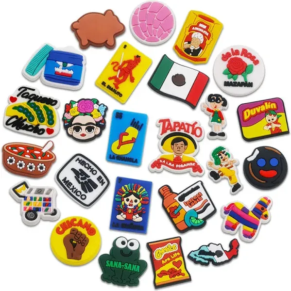 Moifom 25 50PCS Mexican Shoes Charms fits for Clog Sandals