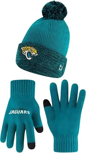 Ultra Game Adults Unisex NFL Official Super Soft Marl Knit Winter Beanie Knit Hat with Extra Warm Touch Screen Gloves