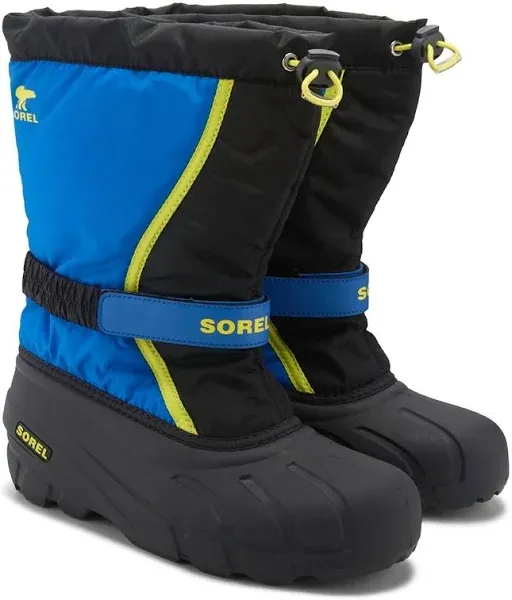 SOREL Z52107 Youth Blue Nylon Flurry Waterproof Insulated Snow Boot Size 8 M