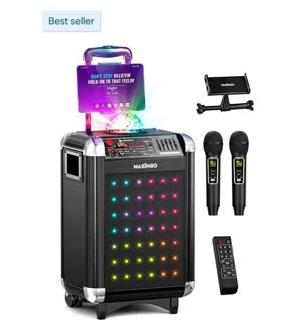 Portable Karaoke Machine Disco Ball Bluetooth Singing System Soprano x1 - NEW