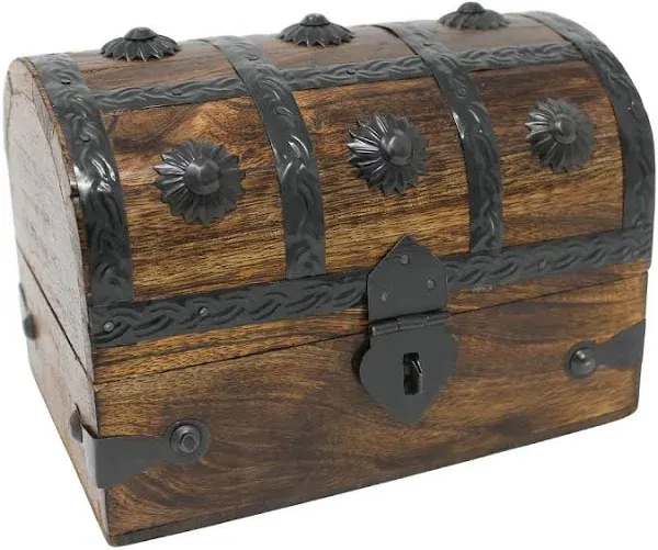 Nautical Cove Treasure Chest Keepsake and Jewelry Box Wood - Toy Treasure Box