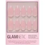 Glamnetic Press On Nails Cloud 9 | Jelly UV Finish Medium Pointed Almond Shape, Reusable Pink Nail Kit in 15 Sizes, SE