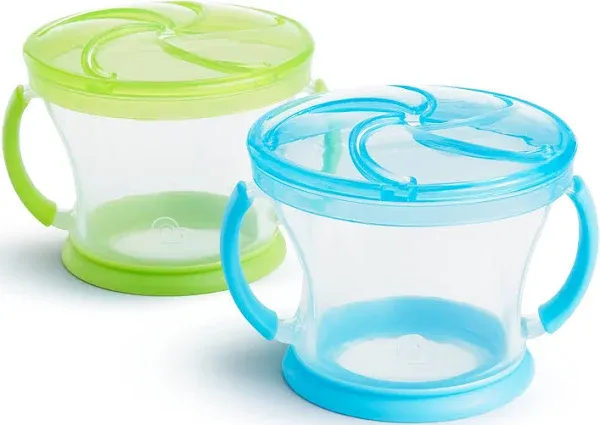 Munchkin Snack Catcher, 2 Pack, Blue/Green