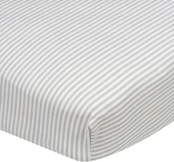 Neutral Stripes Fitted Crib Sheet