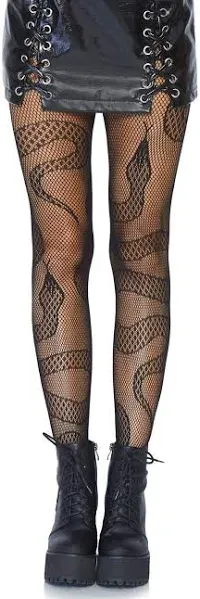 Snake Net Fishnet Tights