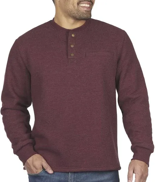 Coleman Men's Sherpa Lined Waffle Henley Shirt