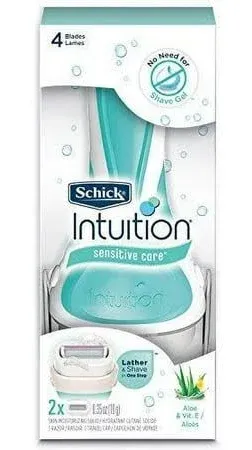 Schick Intuition Sensitive Care with Aloe, Razor + 2 Refill Cartridge