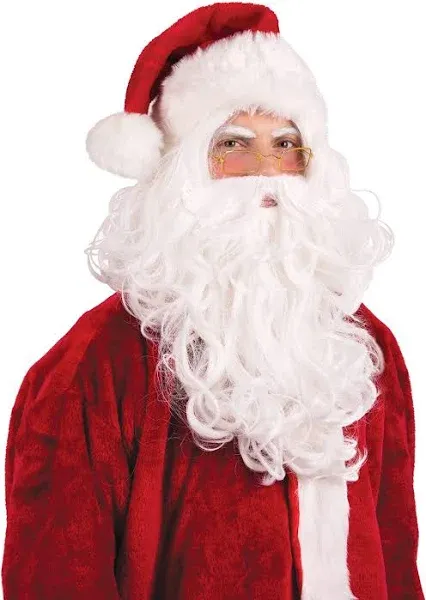  Santa Beard, Mustache &amp; Santa Wig I Santa Beard and Santa Beard &amp; Wig (White)