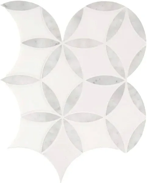 MSI La Fleur 8.9 in. x 9.92 in. Polished Marble Wall Tile