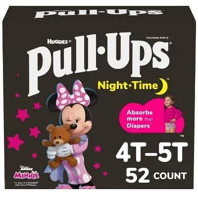 Pull-Ups Girls Night-Time Potty Training Pants 4t-5t (52 ct)