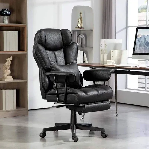 Homcom 396lbs. Big and Tall Office Chair with Footrest