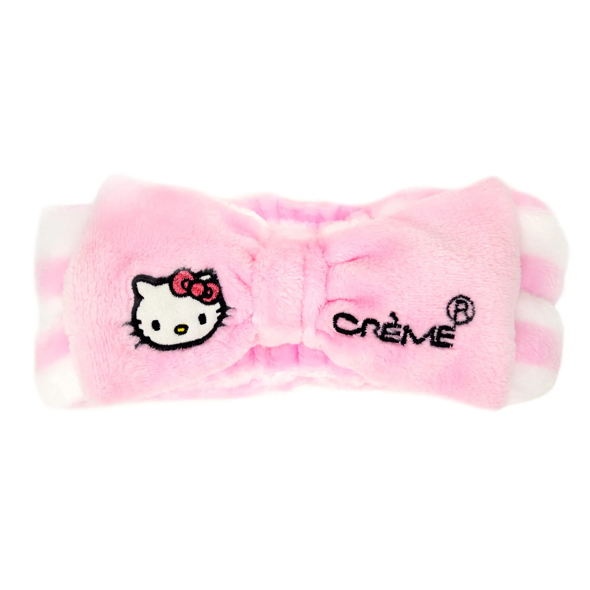 Hello Kitty Plush Spa Pink Striped Bow Headband