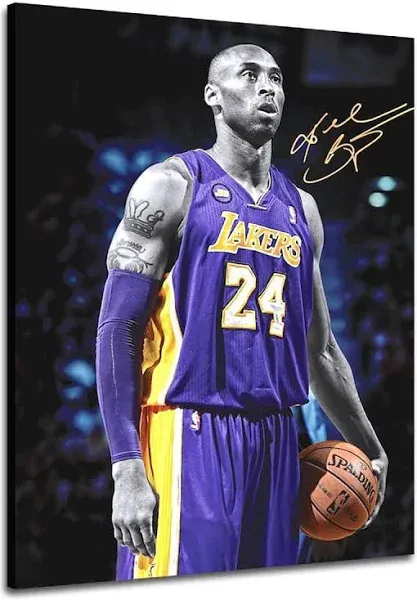 EXPOTE Kobe Poster Canvas Wall Art Print Mamba Mentality Inspirational Basketball Player Sports Home Decor Motivational Artwork For Home