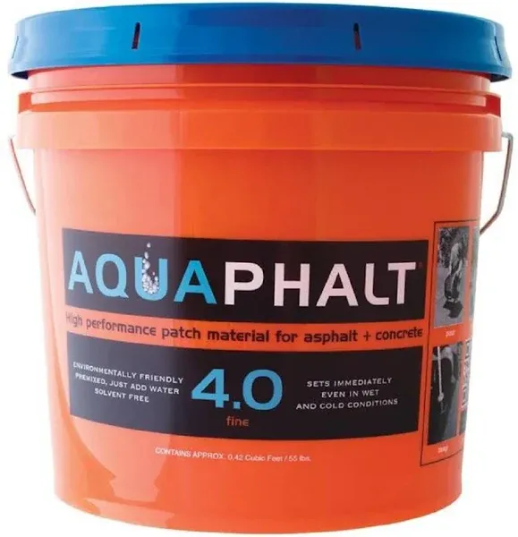 AQUAPHALT 4.0 Black Water-Based Asphalt and Concrete Patch 3.5 gal