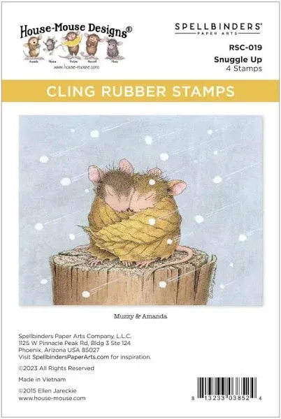 House Mouse Snuggle Up Cling Rubber Stamps