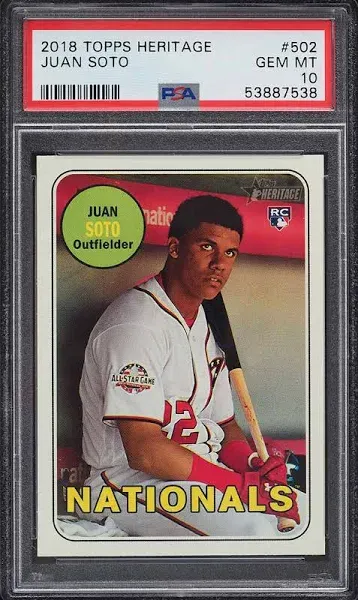 Juan Soto 2018 Topps Heritage Rookie