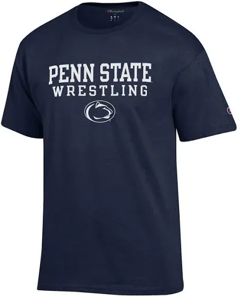 Champion Penn State Nittany Lions Navy Blue Wrestling Short Sleeve T Shirt