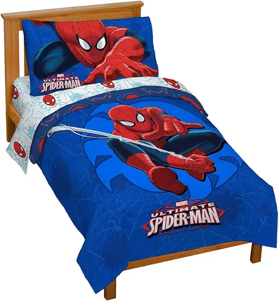 Marvel Spiderman 'Regulator' Toddler 4 Piece Bed Set