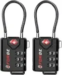 Search Alert TSA Approved Travel Combination Luggage Cable Locks for Suitcase, G