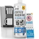 Active Coffee Machine Descaler Descaling Solution - 32oz (8 Uses) Compatible with Keurig, Nespresso, Breville, Delonghi, Jura, Ninja