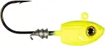 Z-Man CMSH316-03 Micro Headz Chartreuse 3/16oz Jighead Fishing Lures (4 Pack)