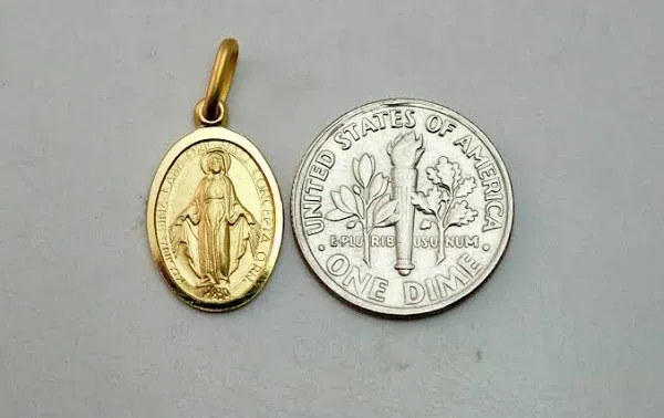 14K Yellow Gold Miraculous Medal