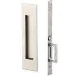 Emtek 2154US15138 Narrow Modern Rectangular Passage Pocket Door Mortise Lock Satin Nickel