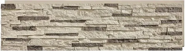 Faux Stone Wall Panel 45.88" x 12.75" Indoor Decoration and Exterior Cladding Siding Panel | 1-Panel | Stacked Stone