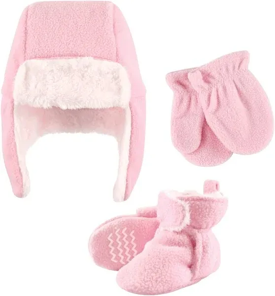 Hudson Baby Trapper Hat Mitten and Bootie Set