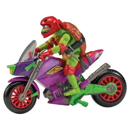 Tales of Teenage Mutant Ninja Turtles Purple Dragon Cycle with Raphael Figure