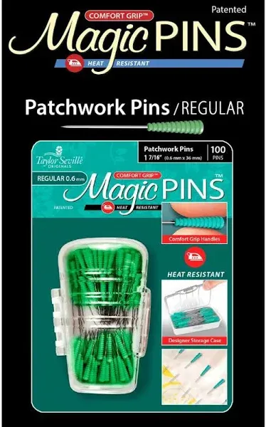 Taylor Seville Magic Pins Patchwork Regular 100/PKG