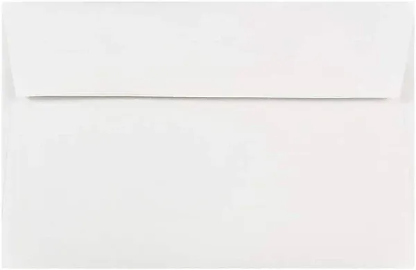 JAM PAPER A9 Invitation Envelopes - 5 3/4 x 8 3/4 - White - 50/Pack