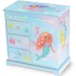 Giggle & Honey Mermaid Musical Jewelry Box for Girls Kids Music Box with Drawers