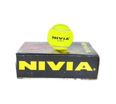 Nivia Hard Tennis Ball for Baseball/Cricket and Tennis, Yellow