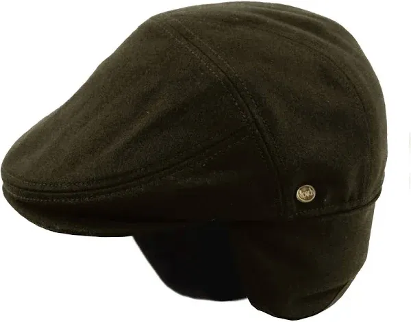 Epoch Hats Company Wool Blend Herringbone Ivy Cabbie Hat with Fleece Earflaps