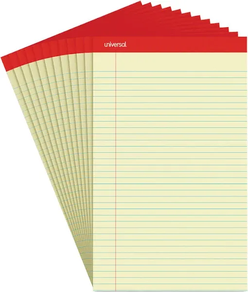 Universal Perforated Ruled Writing Pads