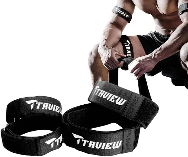 TAVIEW Occlusion Bands,4 Pack, Comfortable Elastic Bands for Blood Flow Restriction Training and Fast Muscle Growth