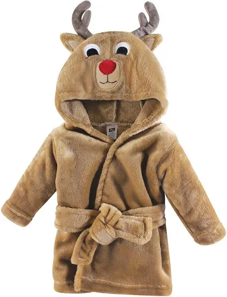 Hudson Baby Boys' Plush Boy Reindeer Bathrobe