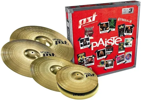 Paiste Paiste PST 3 Limited-Edition Universal Cymbal Set With Free 18" Crash