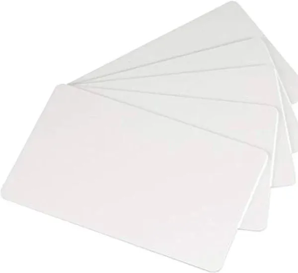 ID Zone Premium White Blank Plastic CR80 30 Mil PVC Cards for ID Badge Printers