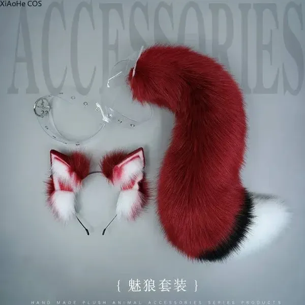 Handmade Anime Wolf Fox Furry Jackal Ear Headband