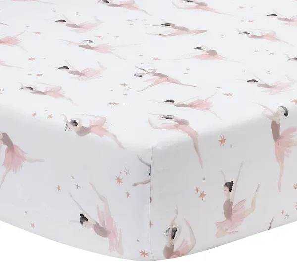 Lambs &amp; Ivy Ballerina Baby Cotton Fitted Crib Sheet