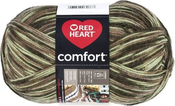 Red Heart Comfort Yarn-Light Camo Print (Pack of 1 Skein)