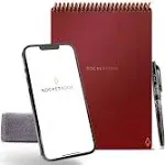 Rocketbook Smart Reusable Notebook, Flip Executive Size Spiral Notebook, Scarlet Sky, (6" x 8.8")