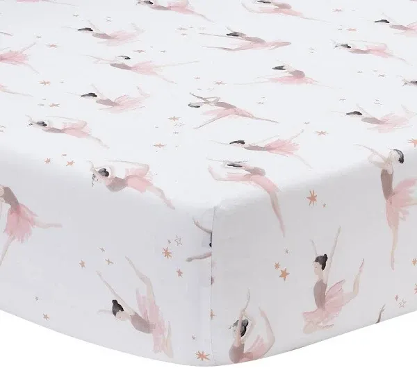 Lambs & Ivy Ballerina Baby Breathable Fitted Crib Sheet