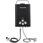 GASLAND 6L 1.58GPM Portable Propane Tankless Water Heater with 1.6 GPM Water Pump and 1/2" Twist-On Pipe Strainer