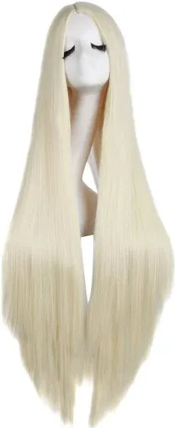 40&#034;/100cm Natural Soft Straight Long Cosplay Wig Light Blonde